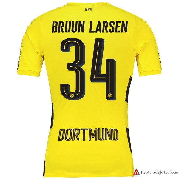 Camiseta Borussia Dortmund Primera equipación Bruun Larsen 2017-2018